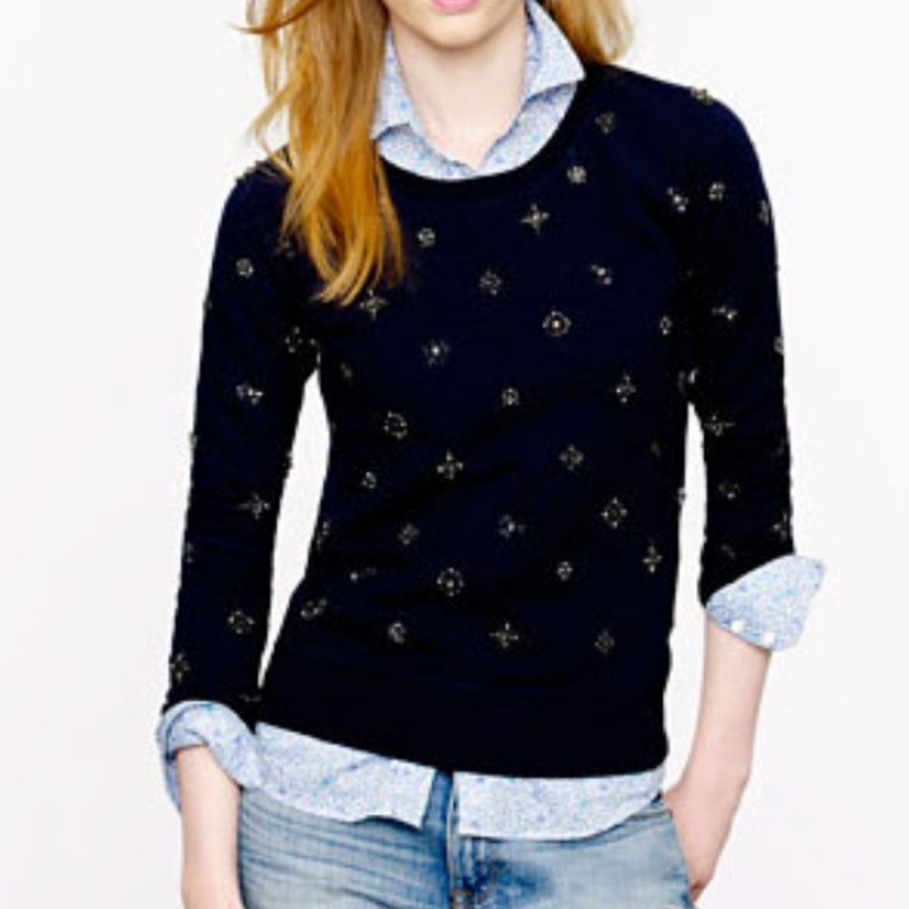 J. Crew embellished sweatshirt XS